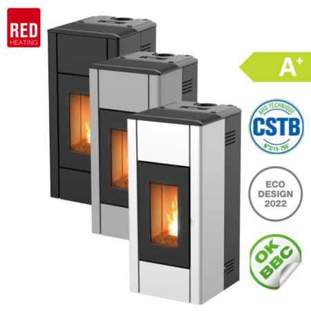 Poeles Ren air blanc, silver et noir